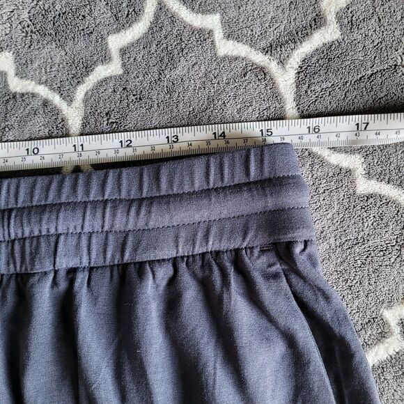 Eileen Fisher Stretch Jersey Ankle Track Navy Blue Pants Size Medium Pull On Nwt - Picture 6 of 9